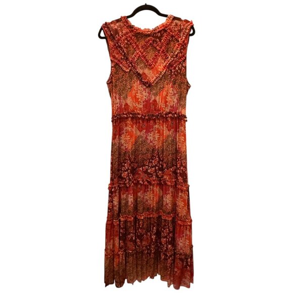 Johnny Was Dresses & Skirts - JOHNNY WAS Josephina Mesh Sleeveless Midi Tank Dress Ladies Size Medium